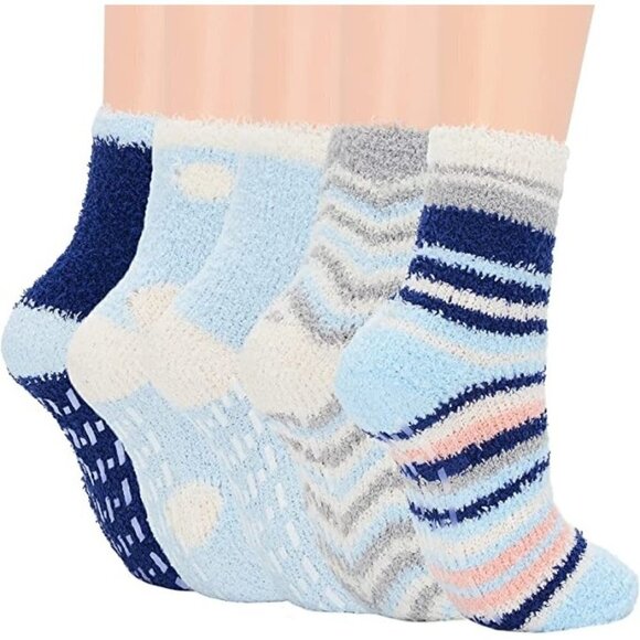 Spuly Accessories - 𝅺5 Pairs Luxury Soft Fluffy Fuzzy Socks Warm Winter Fall Thick Cozy Sleep NWT